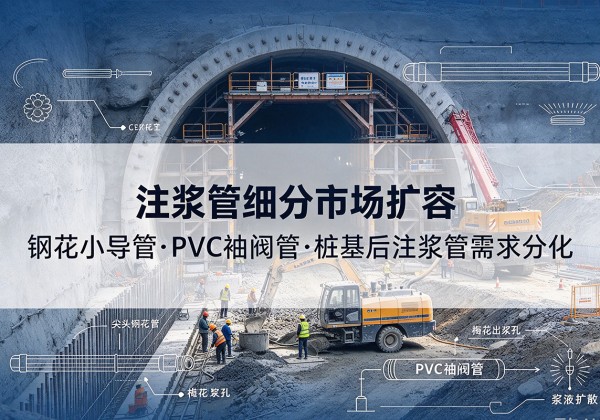 海沧注浆管细分市场扩容，隧道钢花小导管、PVC 袖阀管、桩基后注浆管需求分化